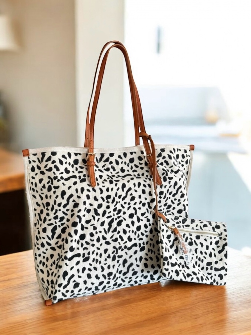 🆕 Carly Jean Los Angeles Tote Shoulder Bag Leopard Print